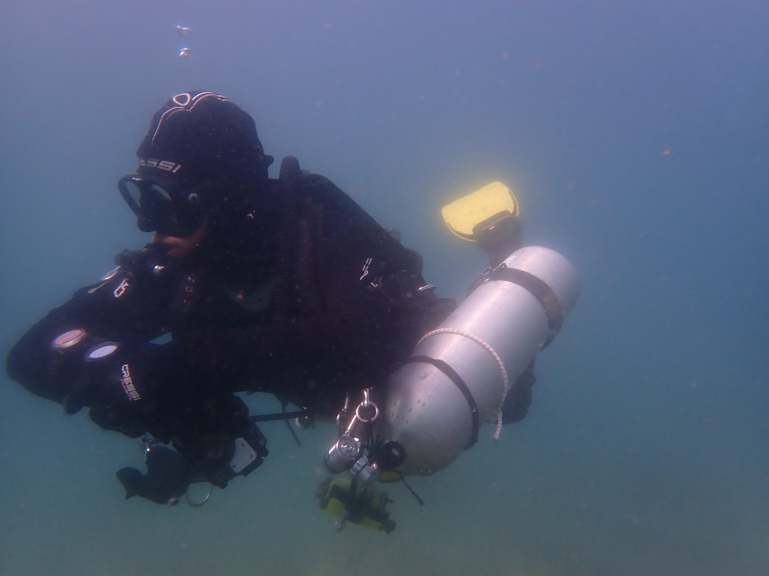 PADI sidemount diver at costa del sol